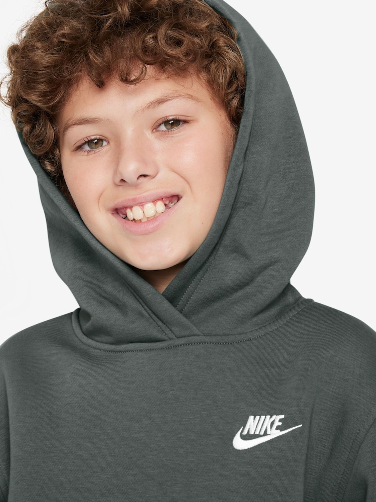 Nike Camo Green Club Fleece Pullover Hoodie - Image 3 of 3