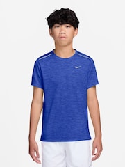 Nike Hyper Blue Miler Dri-FIT Short Sleeve T-Shirt - Image 1 of 3