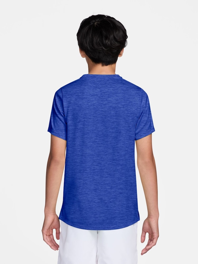 Nike Hyper Blue Miler Dri-FIT Short Sleeve T-Shirt - Image 2 of 3 Nike Hyper Blue Miler Dri-FIT Short Sleeve T-Shirt - Image 2 of 3