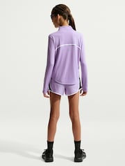 Nike Violet Purple Tempo Dri-FIT Long-Sleeve Half-Zip Top - Image 5 of 5