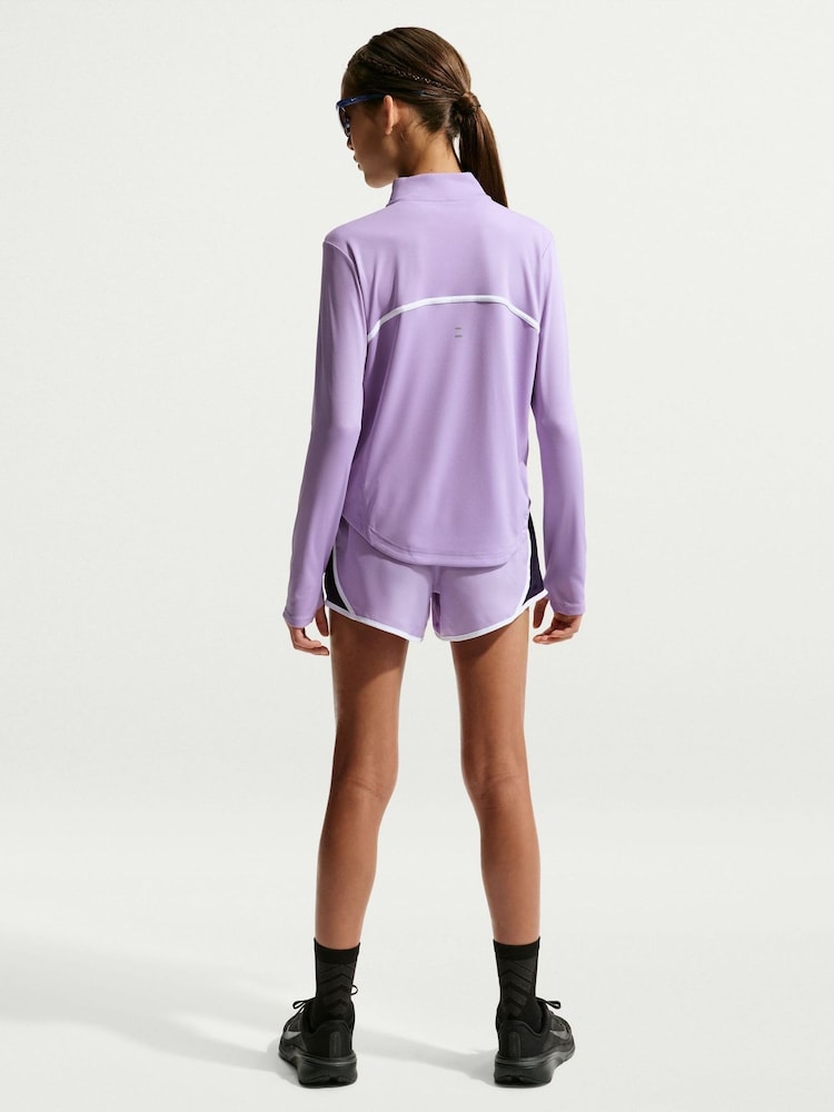 Nike Violet Purple Tempo Dri-FIT Long-Sleeve Half-Zip Top - Image 5 of 5 Nike Violet Purple Tempo Dri-FIT Long-Sleeve Half-Zip Top - Image 5 of 5