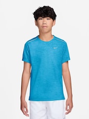 Nike Current Blue Miler Dri-FIT Short Sleeve T-Shirt - Image 1 of 3