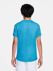 Nike Current Blue Miler Dri-FIT Short Sleeve T-Shirt - Image 2 of 3