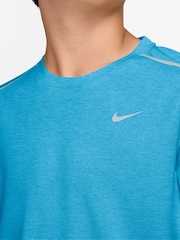 Nike Current Blue Miler Dri-FIT Short Sleeve T-Shirt - Image 3 of 3