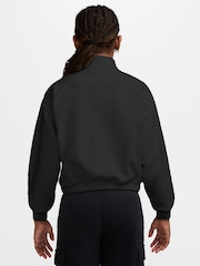 Nike Black Sportswear Fleece Long-Sleeve Jacket - Image 2 of 3