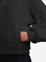 Nike Black Sportswear Fleece Long-Sleeve Jacket - Image 3 of 3