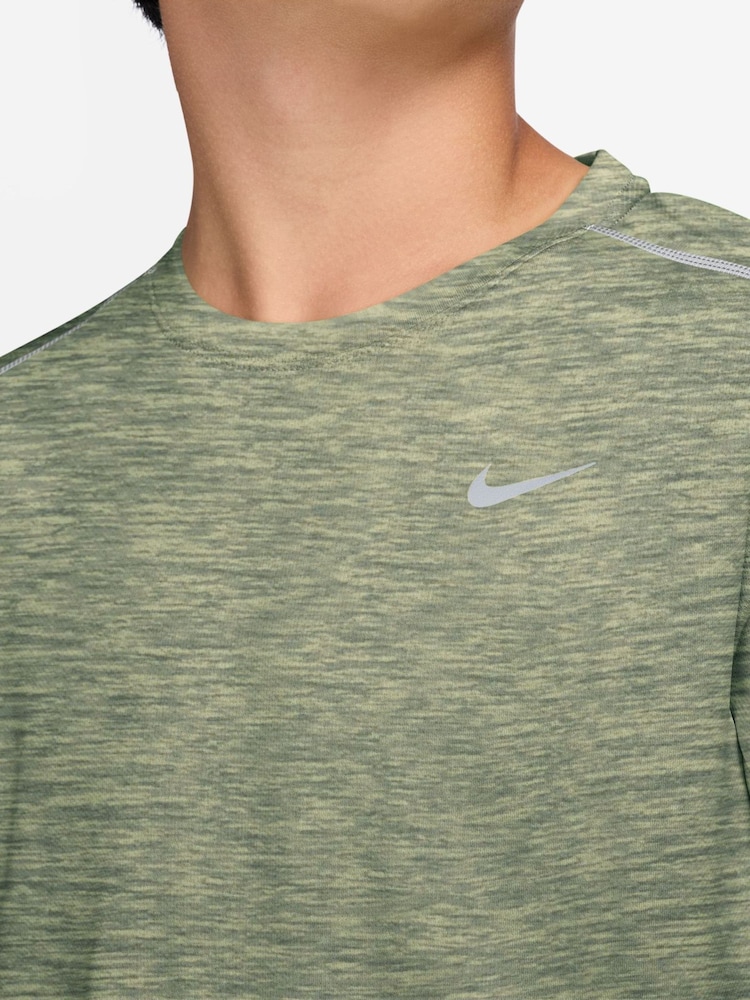 Nike Camo Green Miler Dri-FIT Short Sleeve T-Shirt - Image 3 of 3 Nike Camo Green Miler Dri-FIT Short Sleeve T-Shirt - Image 3 of 3