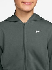 Nike Camo Green Pro Dri-FIT Cropped Fleece Hoodie - Image 3 of 3