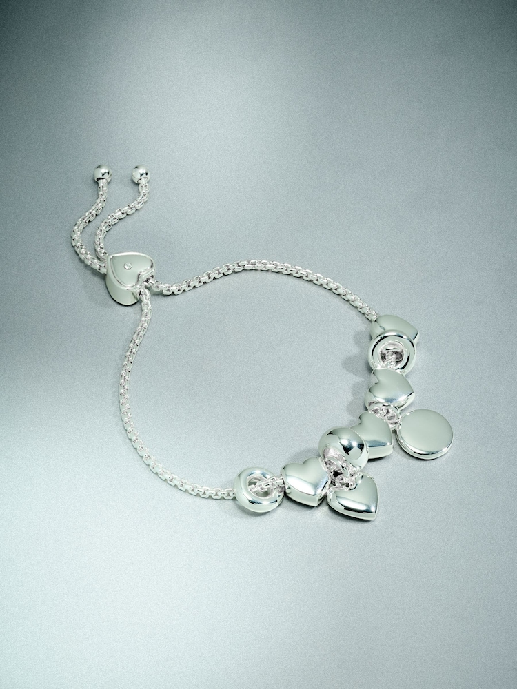 Стерлінгові посріблені - Heart Charm Bracelet - Image 1 of 3