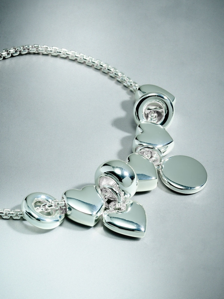 Стерлінгові посріблені - Heart Charm Bracelet - Image 2 of 3
