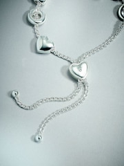 Стерлінгові посріблені - Heart Charm Bracelet - Image 3 of 3