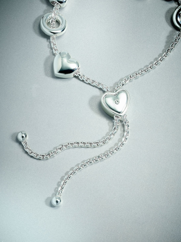 Стерлінгові посріблені - Heart Charm Bracelet - Image 3 of 3
