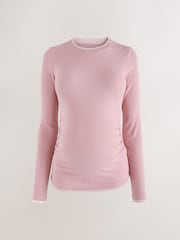 Рожевий - Layered Style Long Sleeve Maternity Top - Image 7 of 11