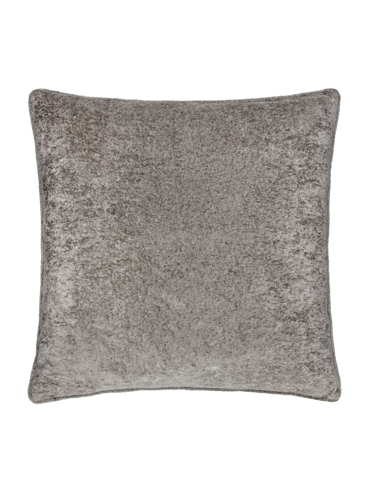 Paoletti Pewter Lustre Velvet Feather Filled Cushion - Image 2 of 5