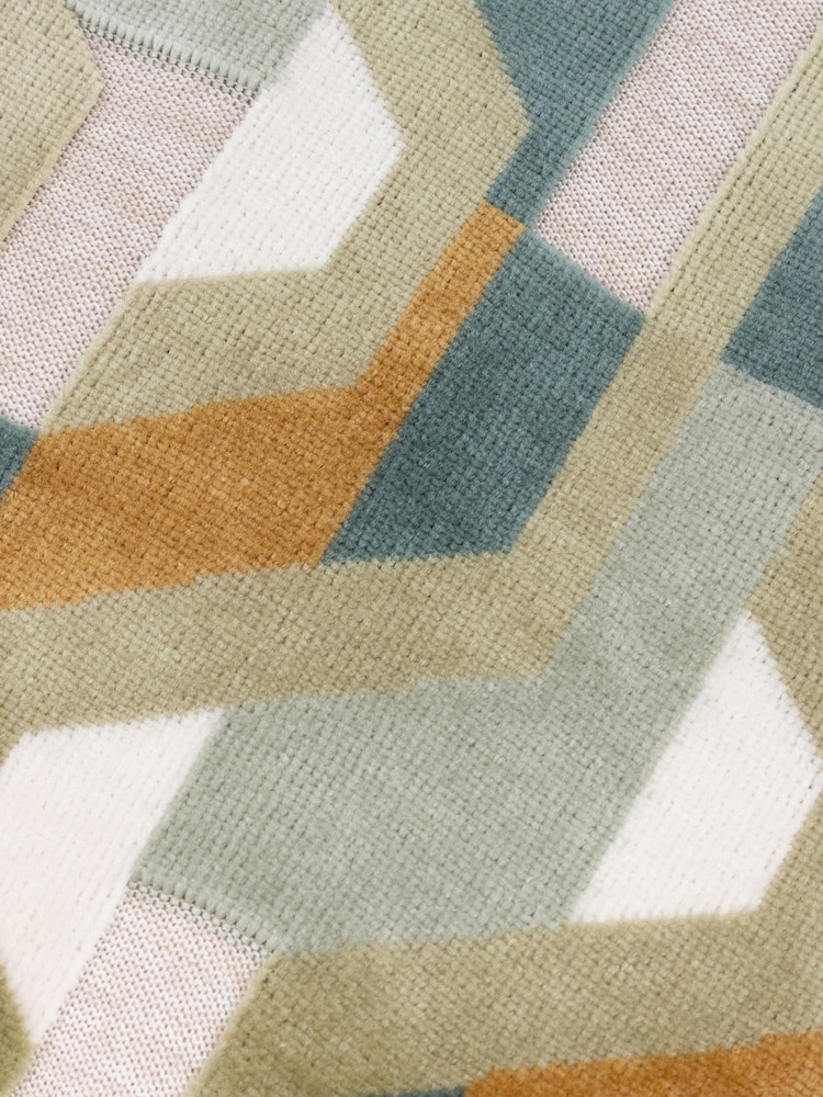 Furn Metro Prism Velvet Feather Filled Cushion - Image 6 of 6