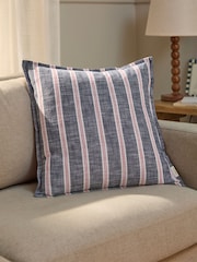 Wylder Regatta Red Abersoch Stripe Cotton Fibre Filled Cushion - Image 1 of 3