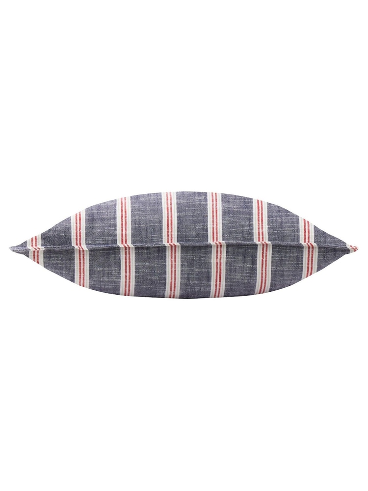 Wylder Regatta Red Abersoch Stripe Cotton Fibre Filled Cushion - Image 3 of 3