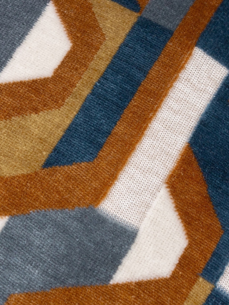 Furn Metro Prism Velvet Feather Filled Cushion - Image 6 of 6