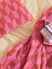 Furn Pink Pop Olsen Geometric Feather Filled Cushion - Image 2 of 5