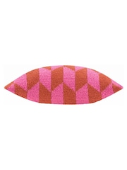 Furn Pink Pop Olsen Geometric Feather Filled Cushion - Image 4 of 5