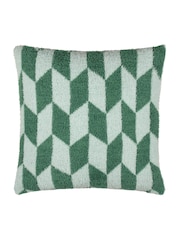 Furn Good For You Green Olsen Geometric Feather Filled Cushion - Image 3 of 5