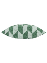 Furn Good For You Green Olsen Geometric Feather Filled Cushion - Image 4 of 5
