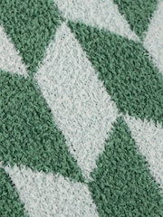 Furn Good For You Green Olsen Geometric Feather Filled Cushion - Image 5 of 5