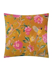 Wylder Gold Aviary Cotton Velvet Fibre Filled Cushion - Image 2 of 3