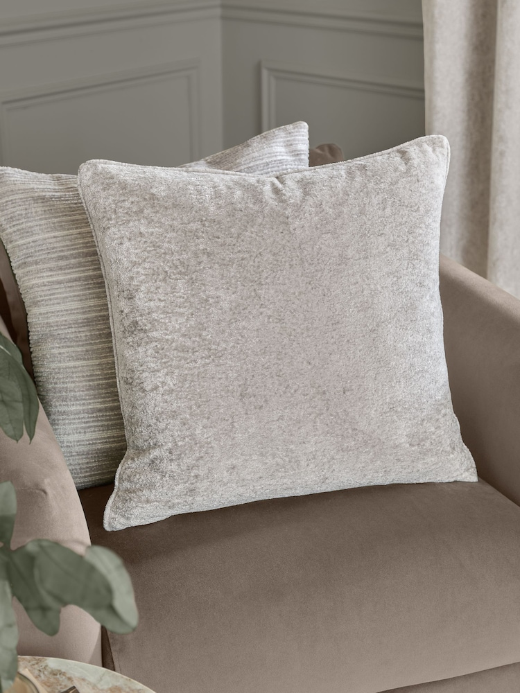 Yard Silver Malvern Chenille Feather Filled Cushion - Image 1 of 5