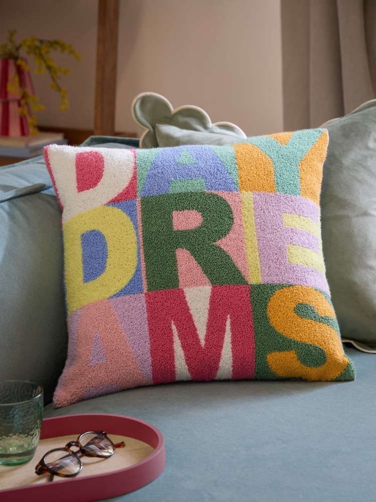 Furn Multicoloured Daydreams Tuft Feather Filled Cushion - Image 1 of 6