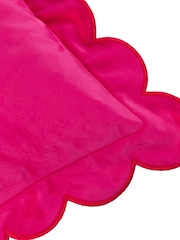 Furn Lil Scallop Velvet Fibre Filled Cushion - Image 5 of 6