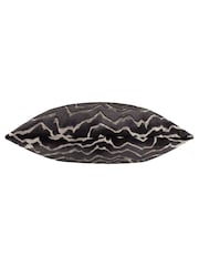 Paoletti Jet Tierra Cut Velvet Fibre Filled Cushion - Image 3 of 5