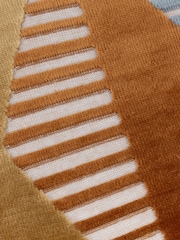 Furn Ginger Metro Harlequin Velvet Fibre Filled Cushion - Image 5 of 6