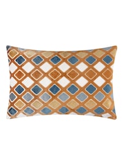 Furn Metro Diamond Velvet Feather Filled Cushion - Image 2 of 6
