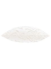 Paoletti White Tierra Cut Velvet Fibre Filled Cushion - Image 3 of 5