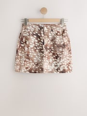 Animal Deer Print Hourglass Denim Mini Skirt - Image 4 of 7