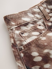 Animal Deer Print Hourglass Denim Mini Skirt - Image 6 of 7