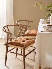 Yard 2 Pack Toffee Slub Cotton Cushions - Image 1 of 5