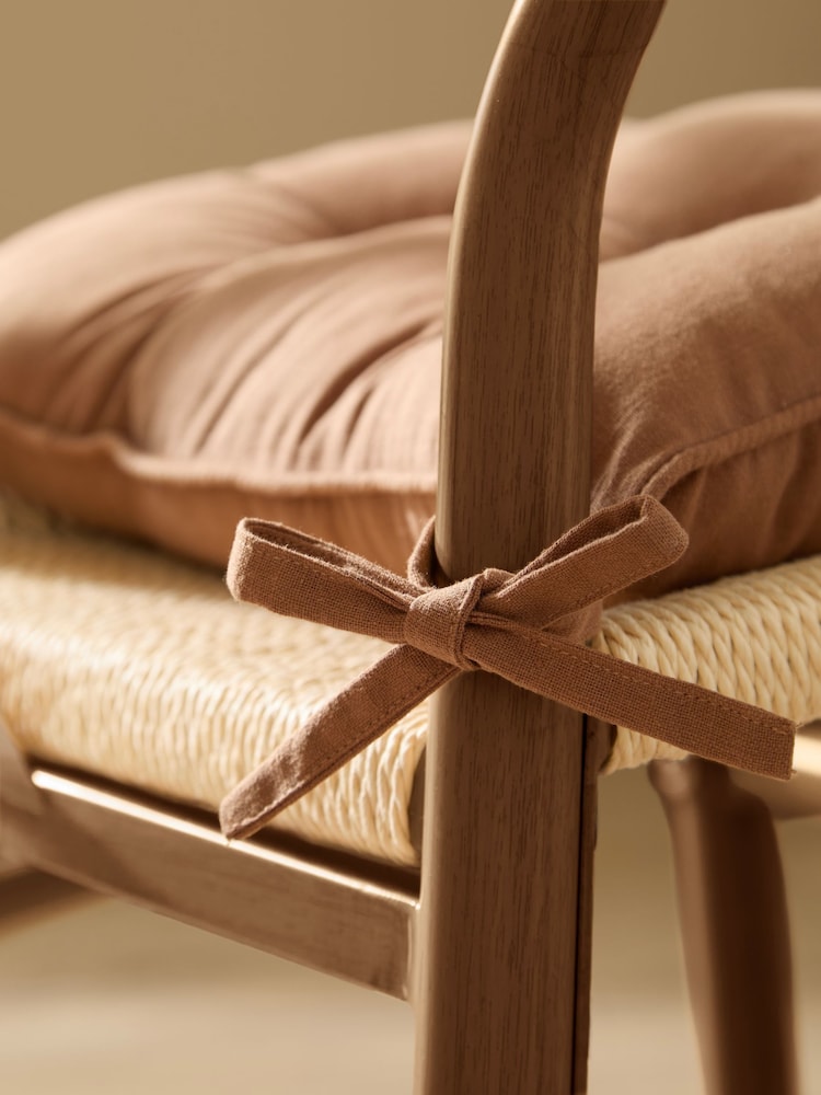 Yard 2 Pack Toffee Slub Cotton Cushions - Image 2 of 5