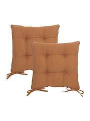 Yard 2 Pack Toffee Slub Cotton Cushions - Image 3 of 5