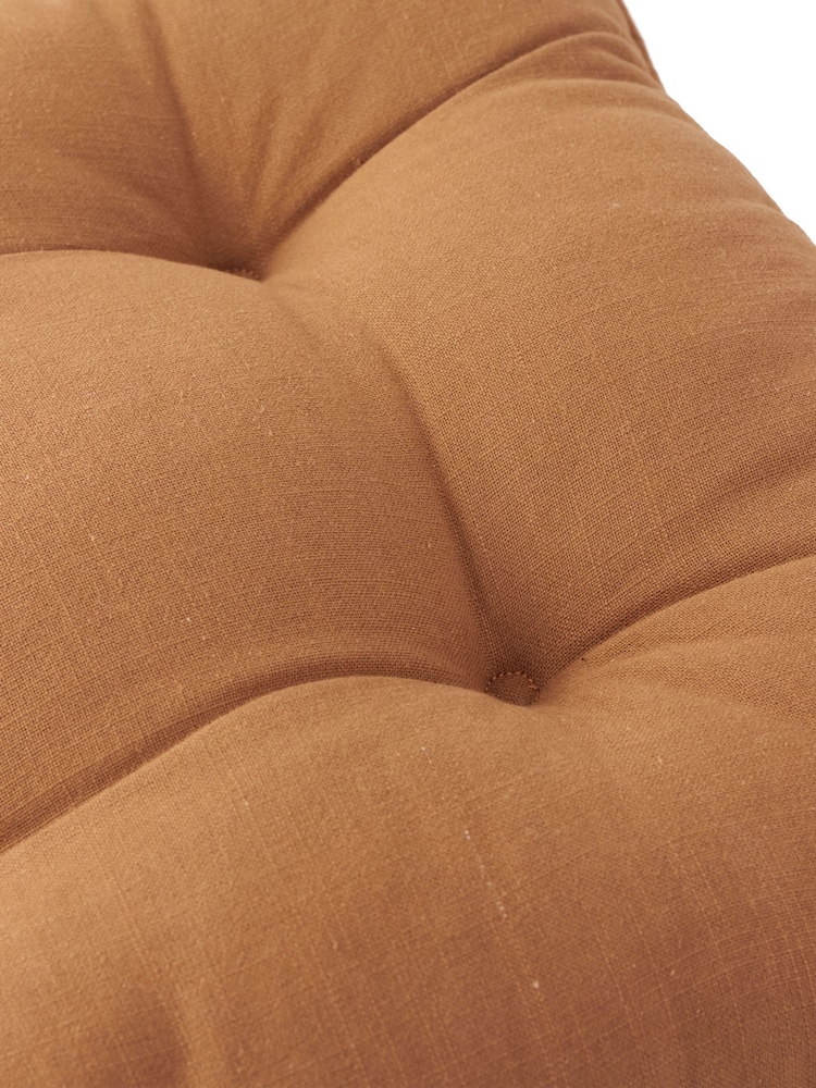 Yard 2 Pack Toffee Slub Cotton Cushions - Image 5 of 5