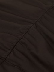 Reiss Chocolate Brown Harri Square-Neck Ruched Sleeveless Top - Image 6 of 6