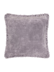 Yard Mauve Bertie Cotton Velvet Feather Filled Cushion - Image 2 of 5