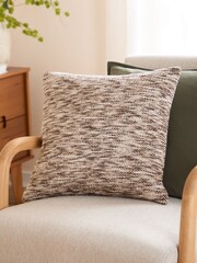 Yard Brown Malvern Chenille Fibre Filled Cushion - Image 1 of 4