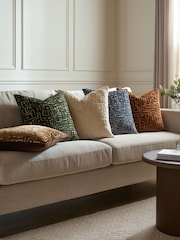 HÖEM Chalk Soren Cut Velvet Fibre Filled Cushion - Image 6 of 6