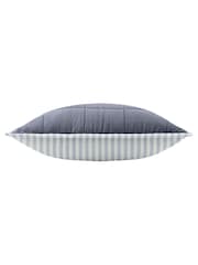 Yard Mineral / Denim Blue Hebden Stripe Cotton Fibre Filled Cushion 55x55cm - Image 6 of 7