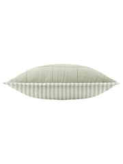 Yard Eucalyptus / Bay Green Hebden Stripe Cotton Fibre Filled Cushion 55x55cm - Image 3 of 4