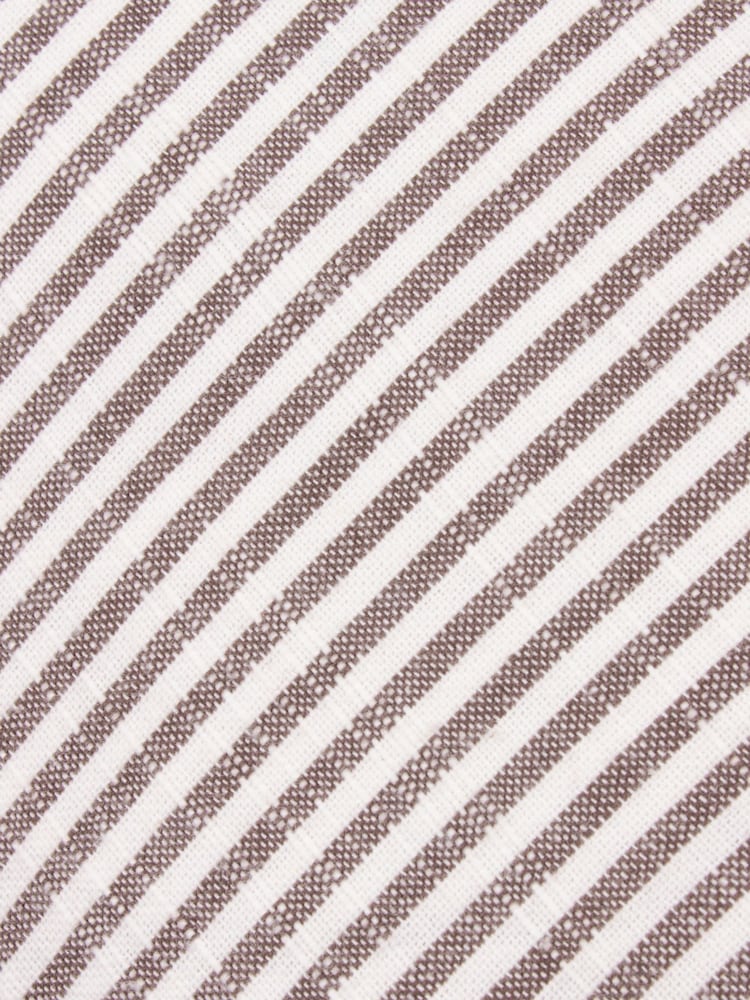 Yard Chocolate Truro Striped Cotton Fibre Filled Cushion - Image 6 of 6