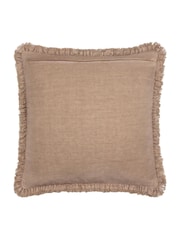 Yard Chocolate Bertie Cotton Velvet Feather Filled Cushion - Image 3 of 5