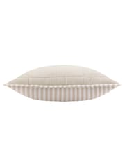 Yard Natural / Stone Hebden Stripe Cotton Feather Filled Cushion 55x55cm - Image 3 of 4